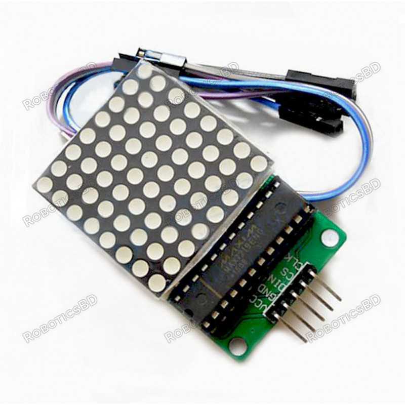 MAX7219 Red Dot Matrix Module MCU Control Display Module DIY Kit For  Arduino Robotics Bangladesh