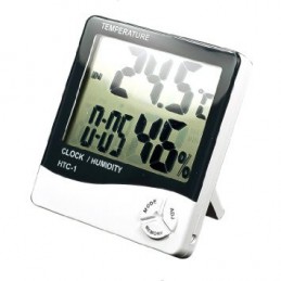 HTC-1 Hygrometer Digital Temperature & Humidity Meter + Clock