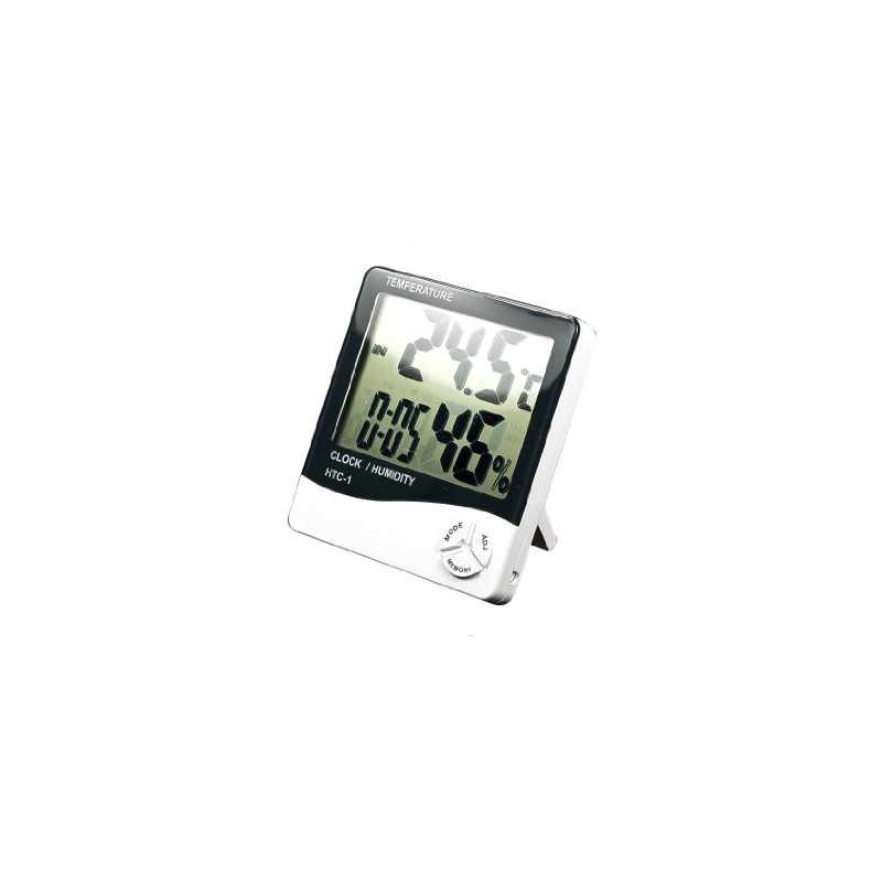 HTC-1 Hygrometer Digital Temperature & Humidity Meter + Clock