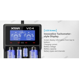 XTAR VC4 Charger for Lithium-ion and Ni-MH Batteries