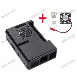 Black ABS Case With Fan Hole + CPU Cooling Fan For Raspberry Pi 3/2, 3B+ Robotics Bangladesh
