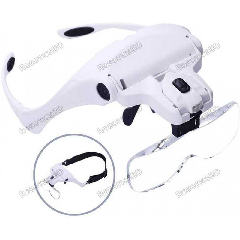 Headband Magnifier Glasses With LED Light Robotics Bangladesh