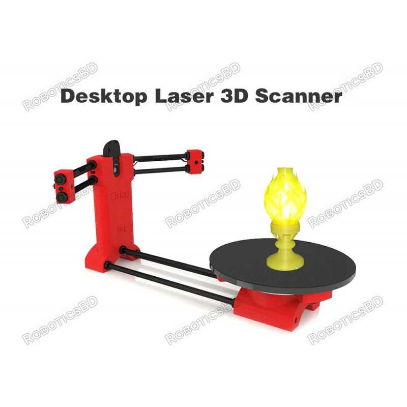 3D Scanner Laser Desktop- DIY Red Robotics Bangladesh
