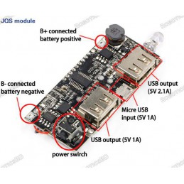 Dual USB 5V 1A 2.1A Mobile Power Bank Board PCB Module Board Robotics Bangladesh