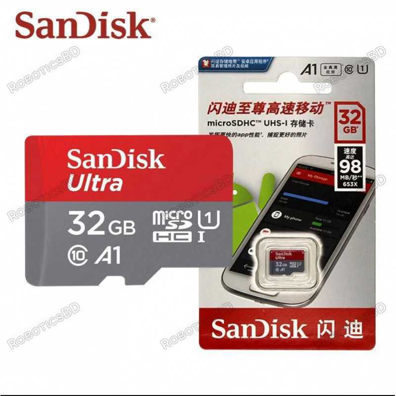 SanDisk Ultra 32GB Ultra MicroSD SDHC Original Robotics Bangladesh