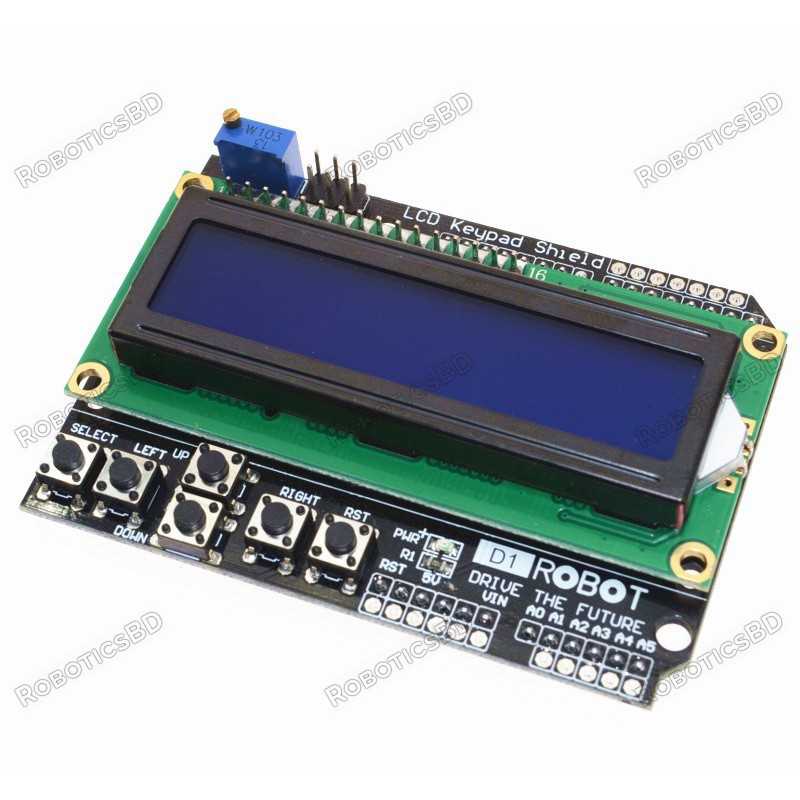 LCD Keypad Shield for Arduino Robotics Bangladesh