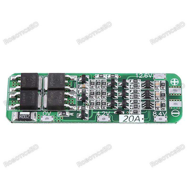 3S 20A 12.6V Cell 18650 Li-ion Lithium Battery Charger BMS Protection PCB  Board Robotics