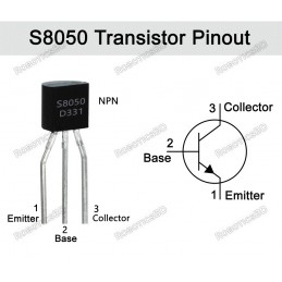 S8050 Bipolar Transistor(PACK OF 5) Robotics Bangladesh