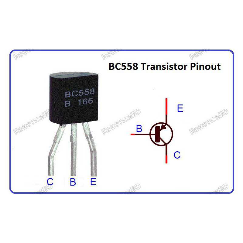 BC558 Transistor(PACK OF 5) Robotics Bangladesh