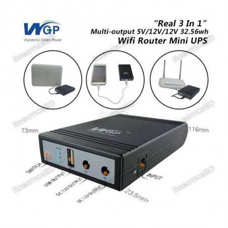 WGP Mini UPS - Router + ONU Backup Output 5V, 12V, 12V Robotics Bangladesh