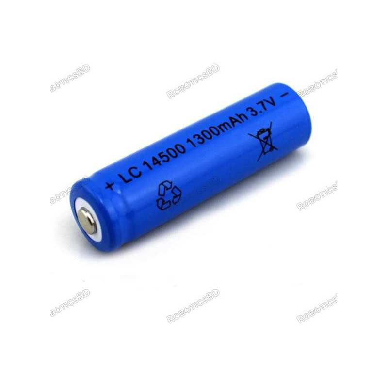 14500 Rechargeable Lithium Battery 1300mah 3.