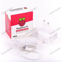 Official Power Supply for Raspberry Pi 4 (White) Robotics Bangladesh
