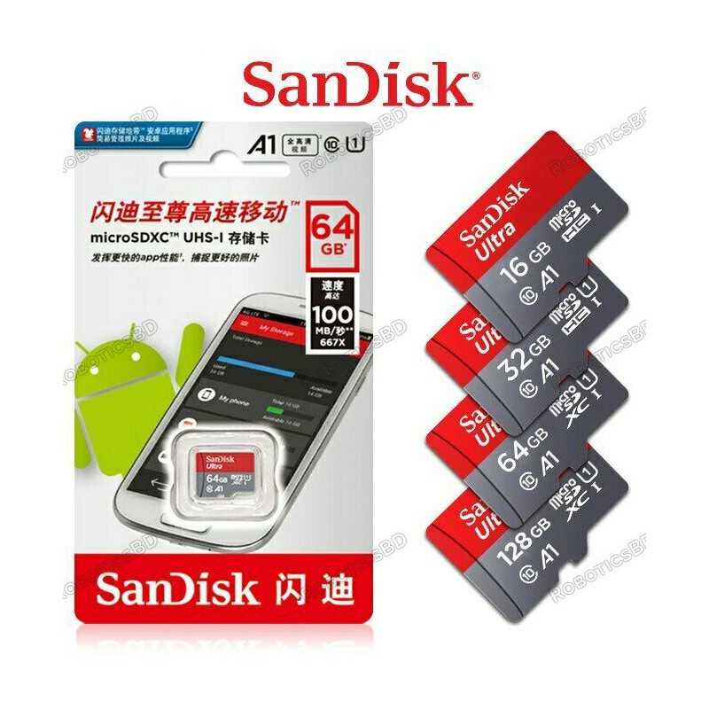 16GB Sandisk Ultra SD/MicroSD Memory Card Class 10 A1