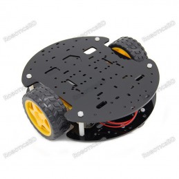 Smart Robot Chassis Kit Black 2WD Robotics Bangladesh