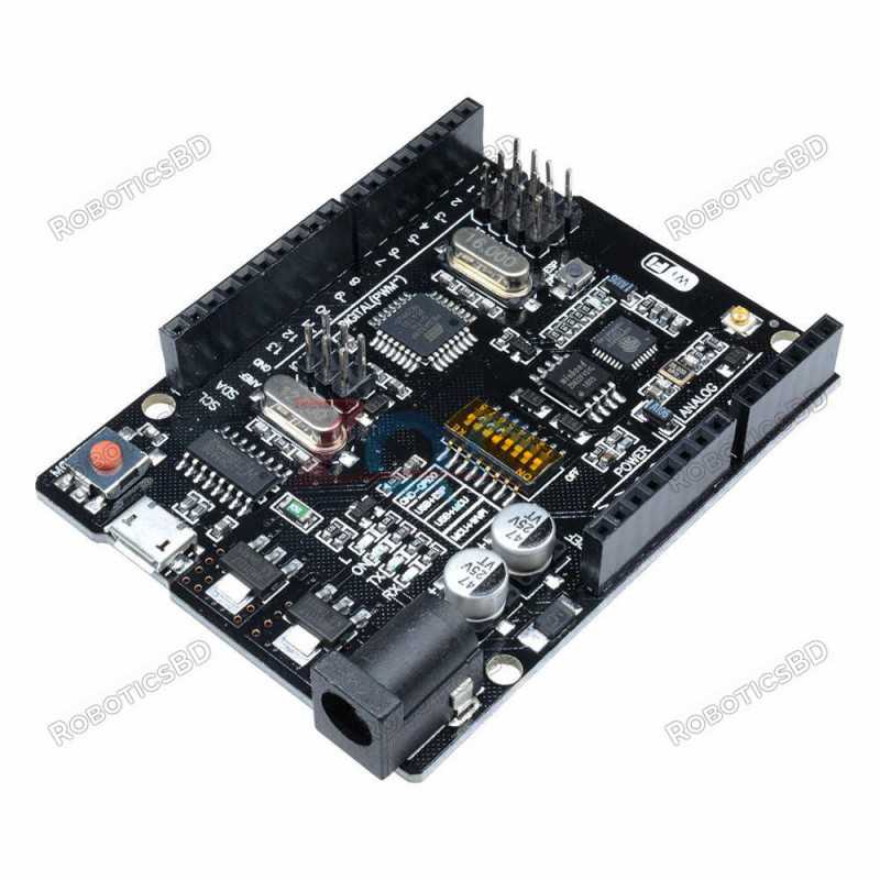 MicroPython Board R3 ATmega328P+ESP8266, 8Mb flash, USB-TTL CH340G, Micro-USB Robotics Bangladesh