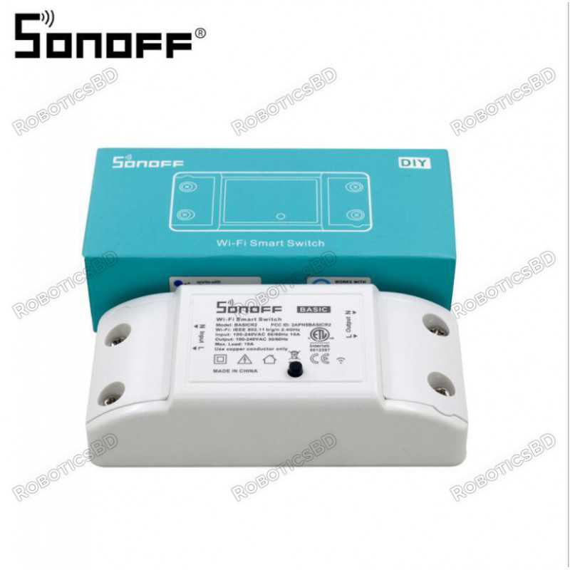 Sonoff Basic R2- WiFi Wireless Smart Switch Robotics Bangladesh