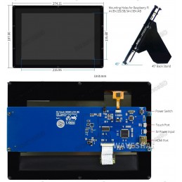 Waveshare 10.1 Inch Capacitive Touch Screen LCD (B) with Case 1280×800 HDMI-Compatible IPS display Robotics Bangladesh