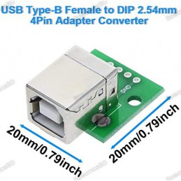 USB Type B Female to Breadboard & PCB 2.