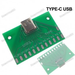 USB Type C Female to Breadboard & PCB 2.54mm DIP 13P Adapter Robotics Bangladesh