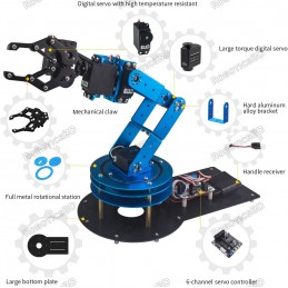 Hiwonder 6DOF Metal Robotic Arm with Controller Robotics Bangladesh