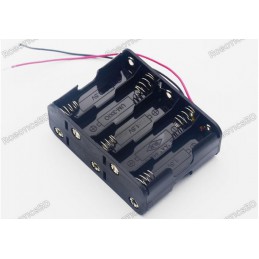 10 X 1.5V AA Back to Back Plastic Battery Holder with Wire Robotics Bangladesh