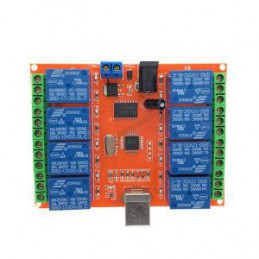 8 Channel 12V Relay Module USB (PC Intelligent) Control Switch Robotics Bangladesh