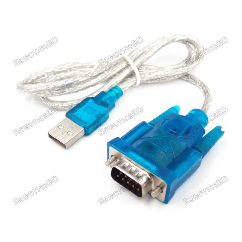 USB to Serial RS232 DB9 Converter Cable Robotics Bangladesh
