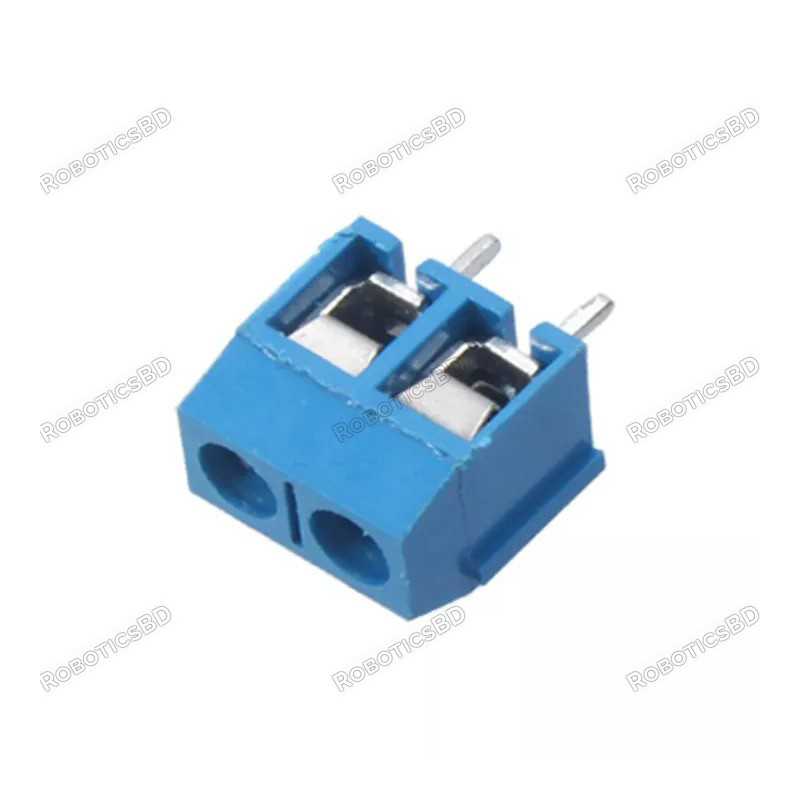 2 Pin Pitch 5.0mm Straight Pin Screw PCB Terminal Block Connector Blue Robotics Bangladesh