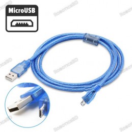 1 Meter Micro USB Cable for Arduino, Node MCU and Flight Controllers Robotics Bangladesh