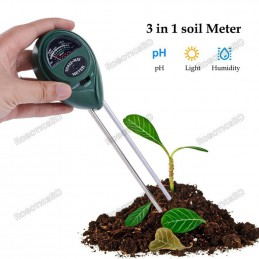 Soil Meter 3 in 1 PH Tester Soil Water Moisture Light Test Analog Meter Robotics Bangladesh