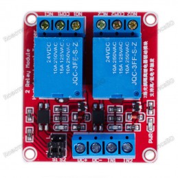 2 Channel 24V Relay Board Module with OPTO Isolation Support High or Low Level Trigger Robotics Bangladesh