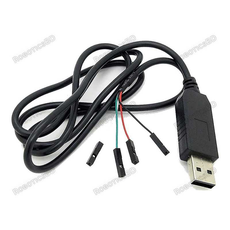 USB To Serial Cable TTL 4 Pin Rs 232 UART Converter Adapter Programming Module Robotics Bangladesh