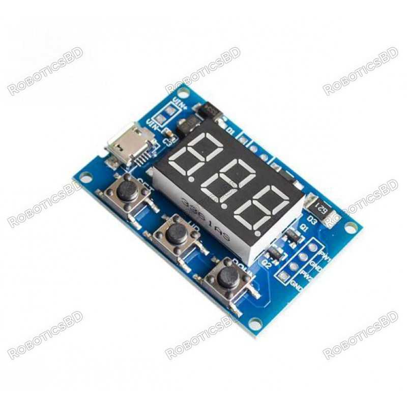 2 Channel PWM Pulse Frequency Adjustable Duty Cycle Square Wave Rectangular Wave Signal Generator Module Robotics Bangladesh
