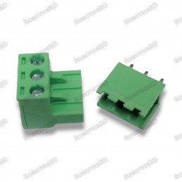 Plug In Type Screw Terminal Connector 3 Pin 5.08mm Pitch Set M+F Straight Male Connector Robotics Bangladesh