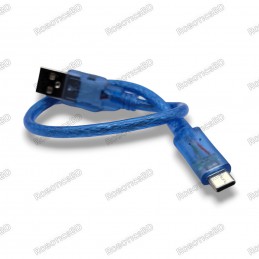 Shielded Blue USB Type-C Cable 30cm for Arduino Robotics Bangladesh