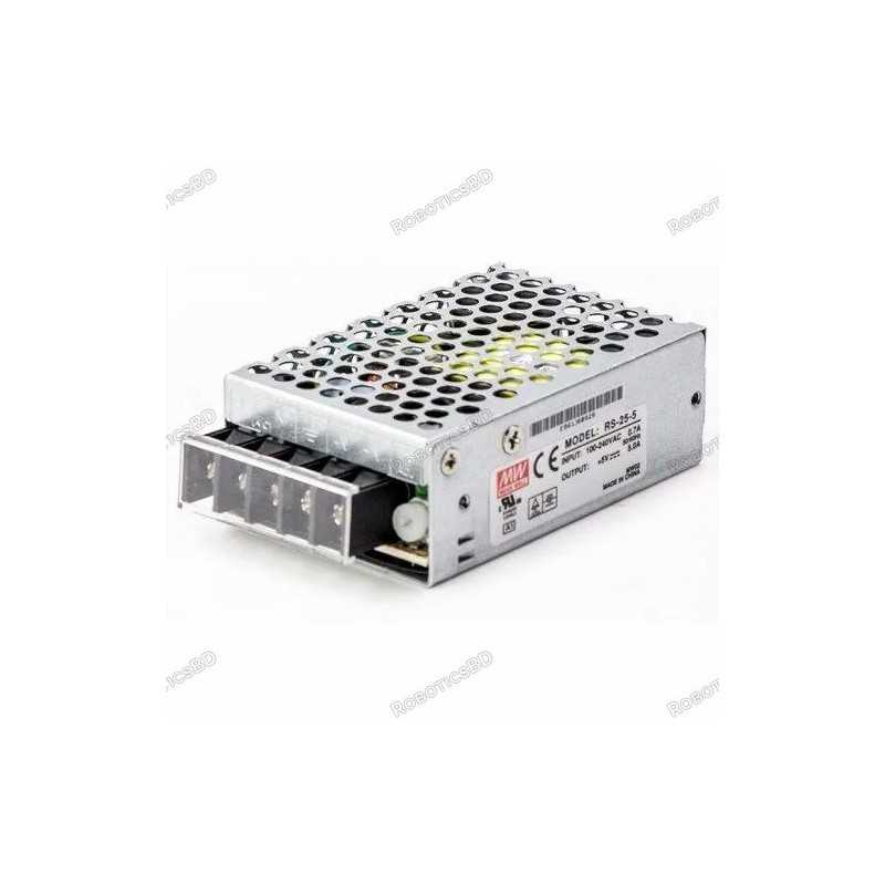 RS-25-5 Mean Well 25W 5V 5A Switching SMPS Power Supply Robotics Bangladesh