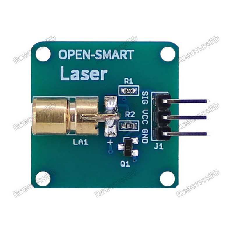 Open Smart 5V 650nm Laser Sensor Module 6mm Red Laser Dot Diode Copper Head with Triode Current Amplifier Robotics Bangladesh