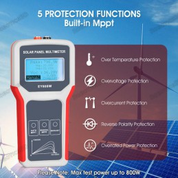 800W Solar Panel Tester, Smart MPPT Open Circuit Voltage Troubleshooting Tool for Solar PV Testing Robotics Bangladesh