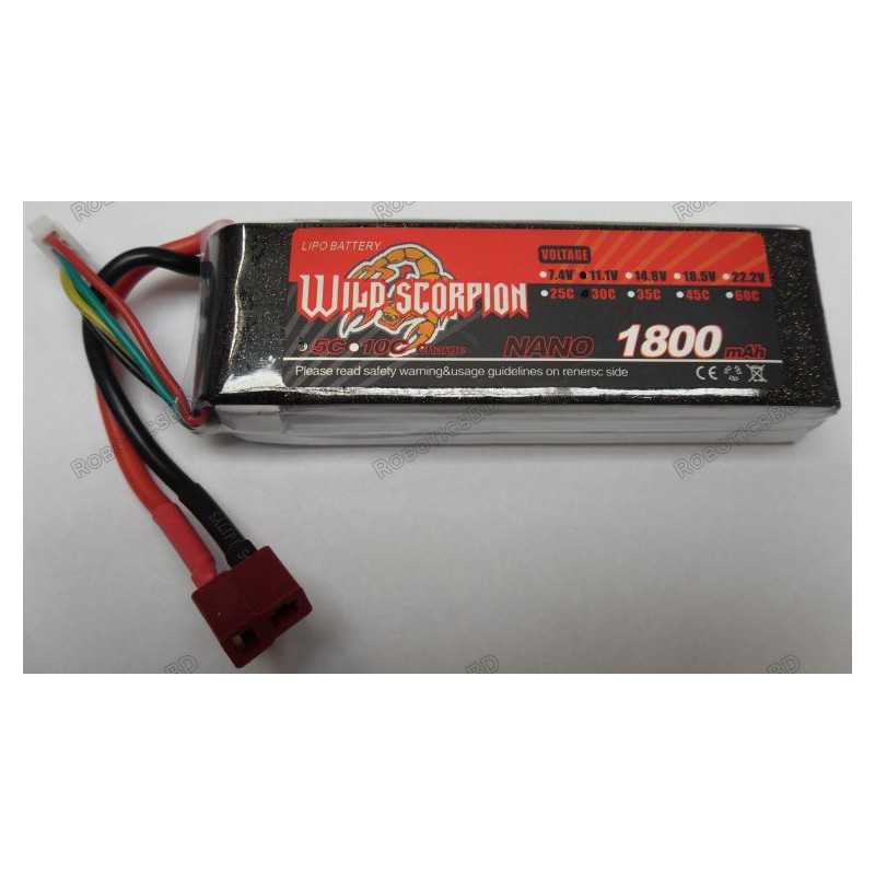 Wild Scorpion 11.1v 3S 1800mAh 30C Lipo Battery