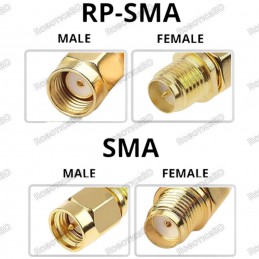 SMA Female to SMA Male - Interface Cable 250mm Robotics Bangladesh