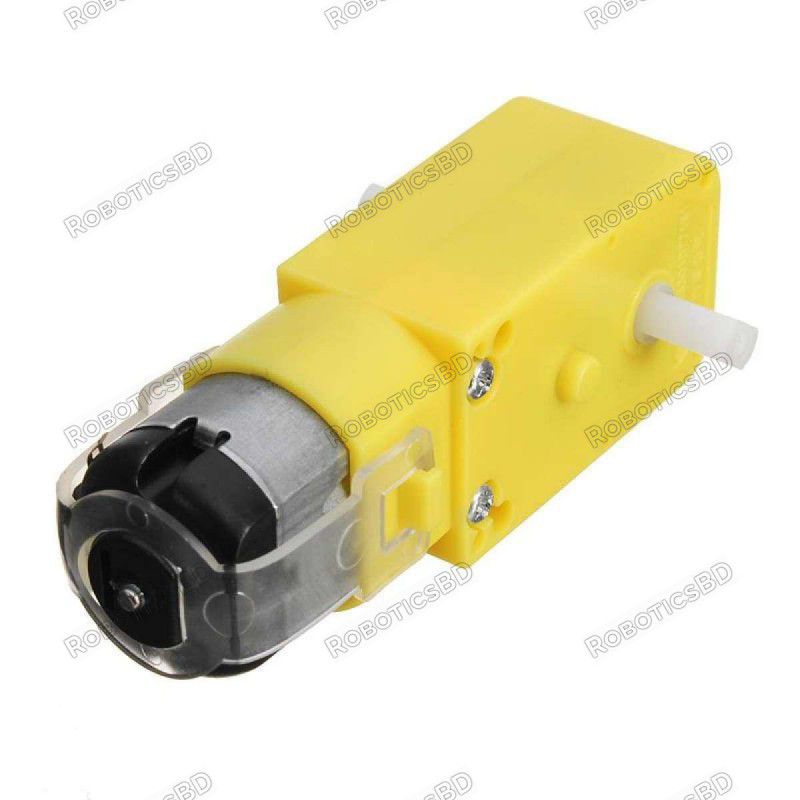 12v 300RPM DC Gear BO Motor - TT Dual Shaft Straight Robotics Bangladesh