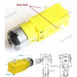 6V DC Geared Motor 180RPM Dual Shaft Robotics Bangladesh