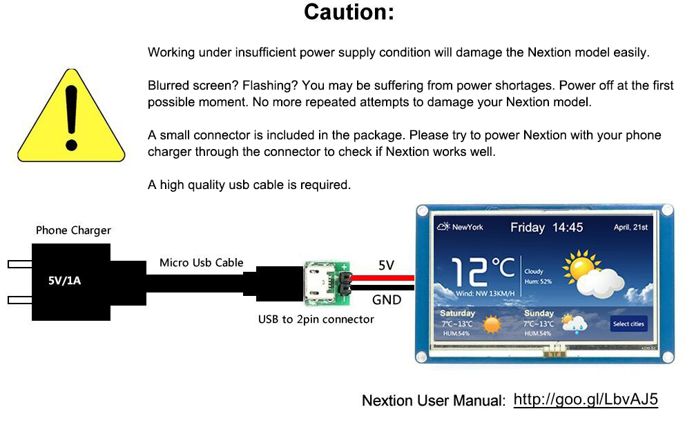 Nextion NX8048T050 - 5.0" LCD TFT HMI Touch Display