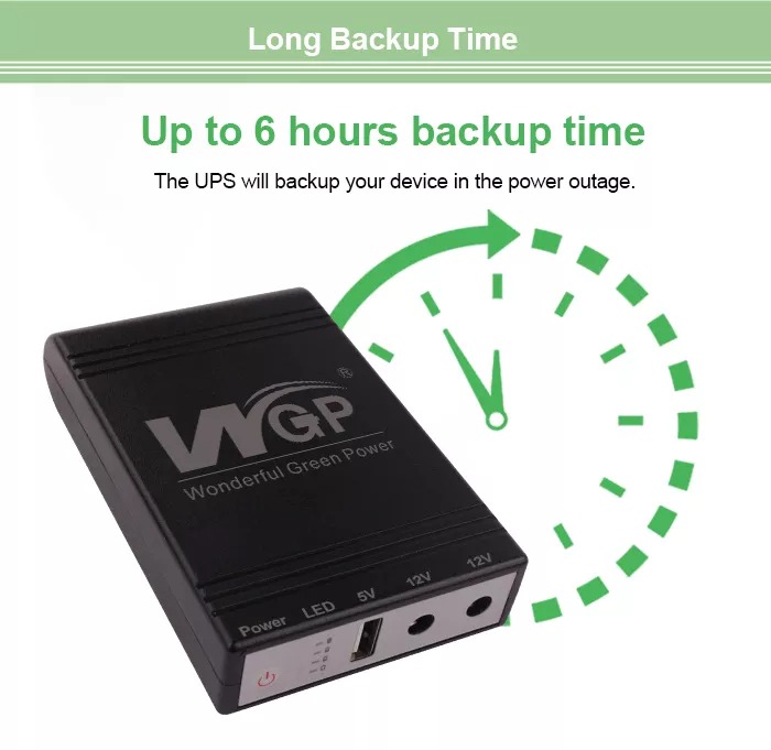 WGP Mini UPS - Router + ONU Backup Output 5V, 12V, 12V