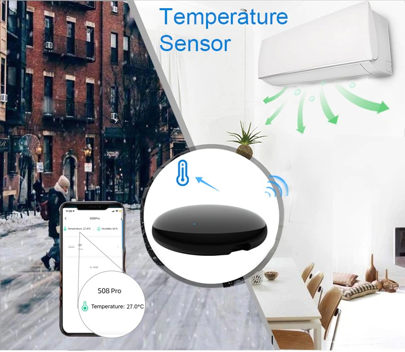 Tuya Smart Universal IR Remote WiFi With Temperature Humidity Sensor
